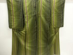 大正ロマン　縞模様織出し単衣着物